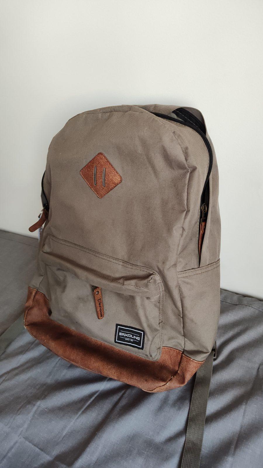 Mochila Saxoline de lona con base de ecocuero — foto 2